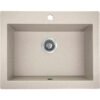 Komodo – granitinė kriauklė – 1 dubuo 490 mm x 580 mm x 190 mm