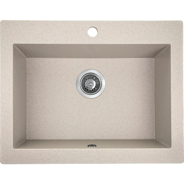 Granitinė kriauklė – 1 dubuo 490 mm x 580 mm x 190 mm