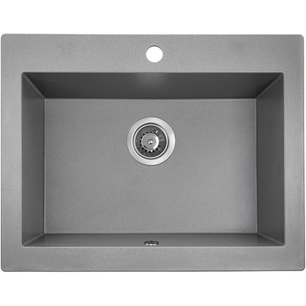 Granitinė kriauklė – 1 dubuo 490 mm x 580 mm x 190 mm