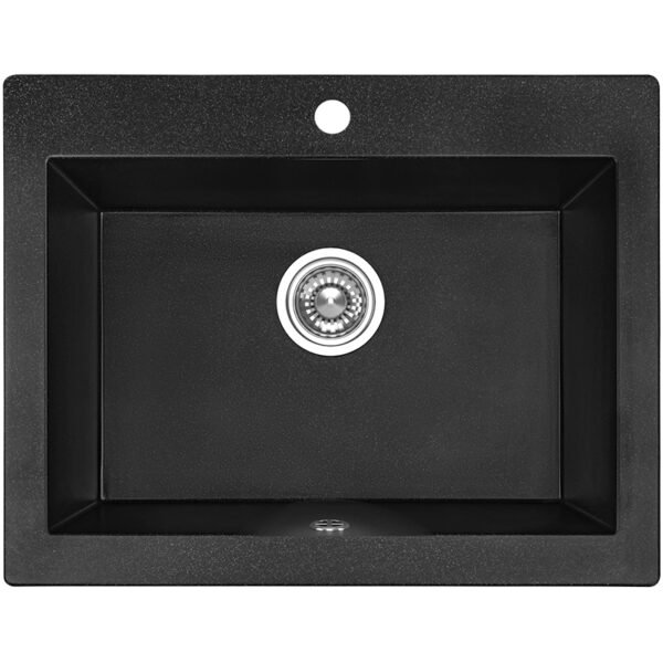 Granitinė kriauklė – 1 dubuo 490 mm x 580 mm x 190 mm