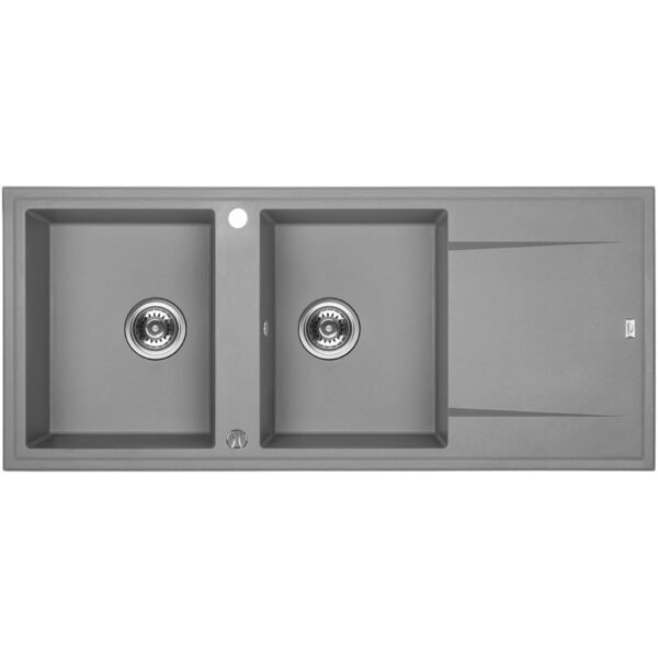 Granitinė kriauklė - 2 dubenys 500 mm x 1160 mm x 170 mm