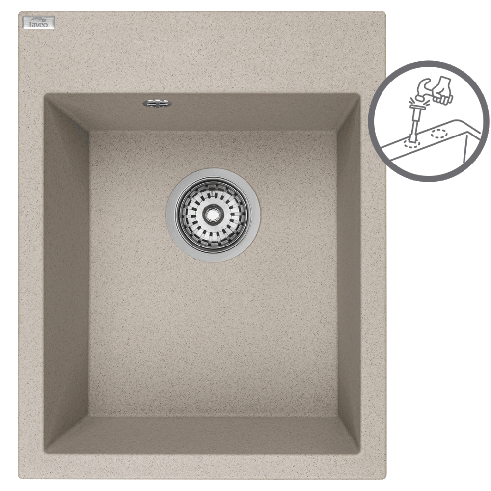Monchichi Granitinė kriauklė – 1 dubuo 500 mm x 390 mm x 190 mm