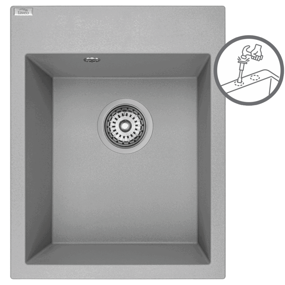 Monchichi Granitinė kriauklė – 1 dubuo 500 mm x 390 mm x 190 mm