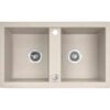 Barbadosas – poligrano granitinė kriauklė – 2 dubenys 480 mm x 780 mm x 170 mm