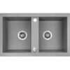 Barbadosas – poligrano granitinė kriauklė – 2 dubenys 480 mm x 780 mm x 170 mm