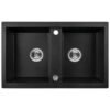 Barbadosas – poligrano granitinė kriauklė – 2 dubenys 480 mm x 780 mm x 170 mm
