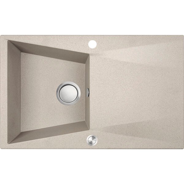 Granitinė kriauklė - 1 dubuo 480 mm x 780 mm x 190 mm