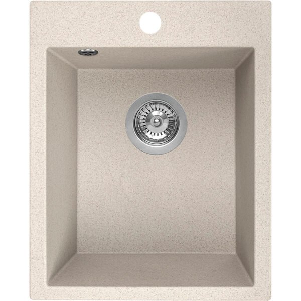 Granitinė kriauklė – 1 dubuo 480 mm x 390 mm x 190 mm