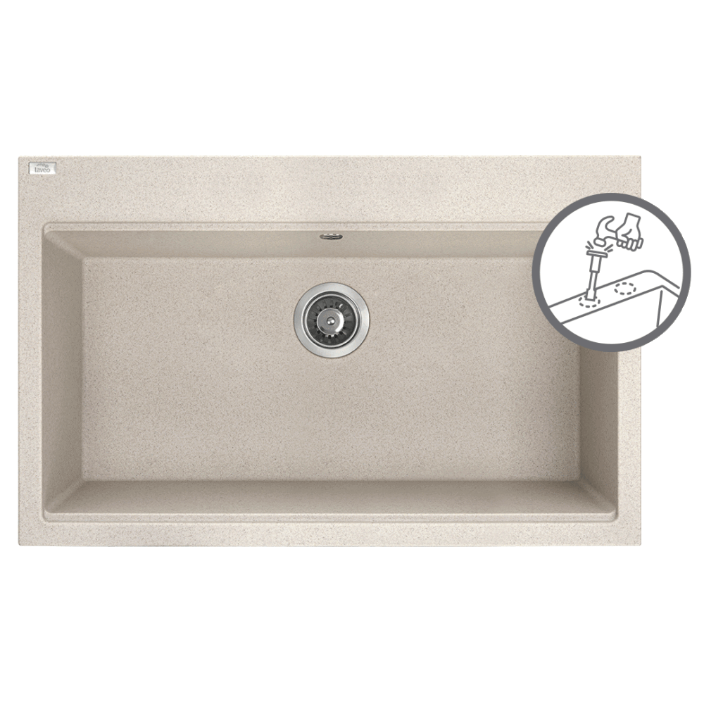 Tau Granitinė kriauklė - 1 dubuo 500 mm x 800 mm x 200 mm