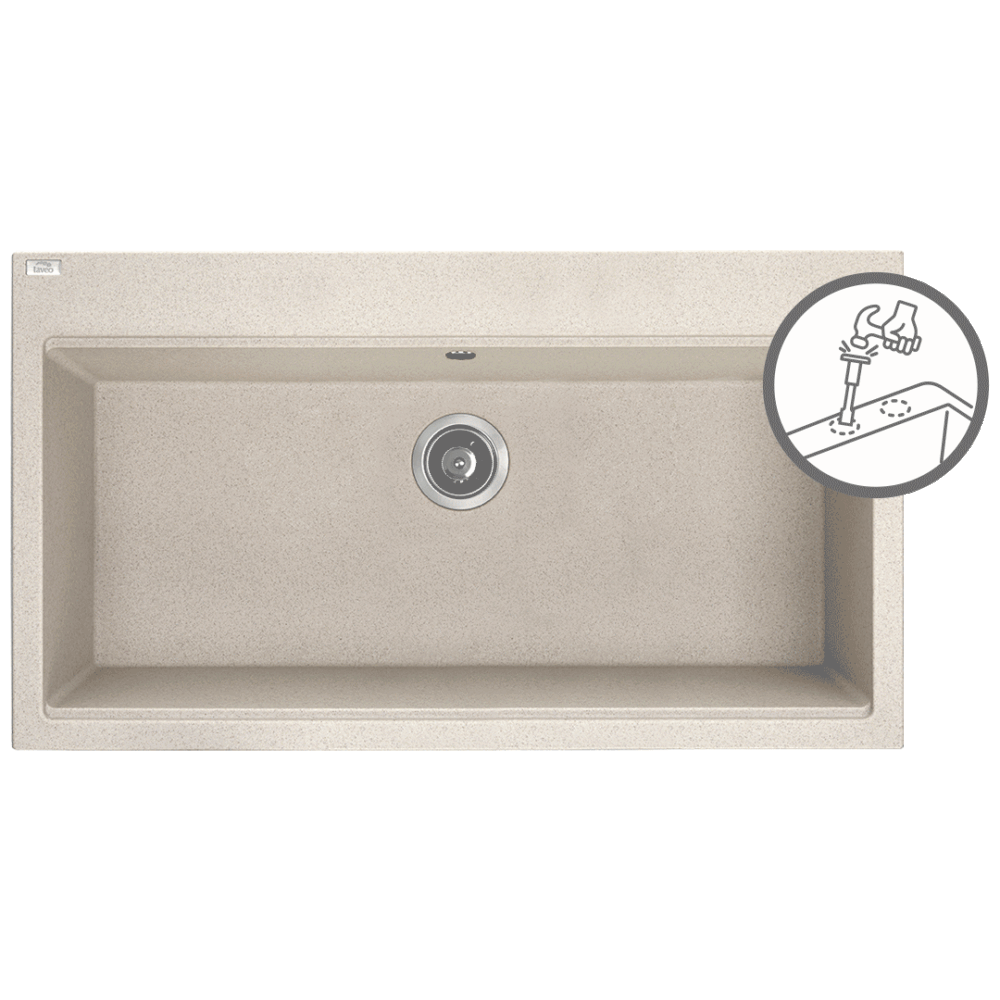 Tau Granitinė kriauklė - 1 dubuo 500 mm x 900 mm x 200 mm