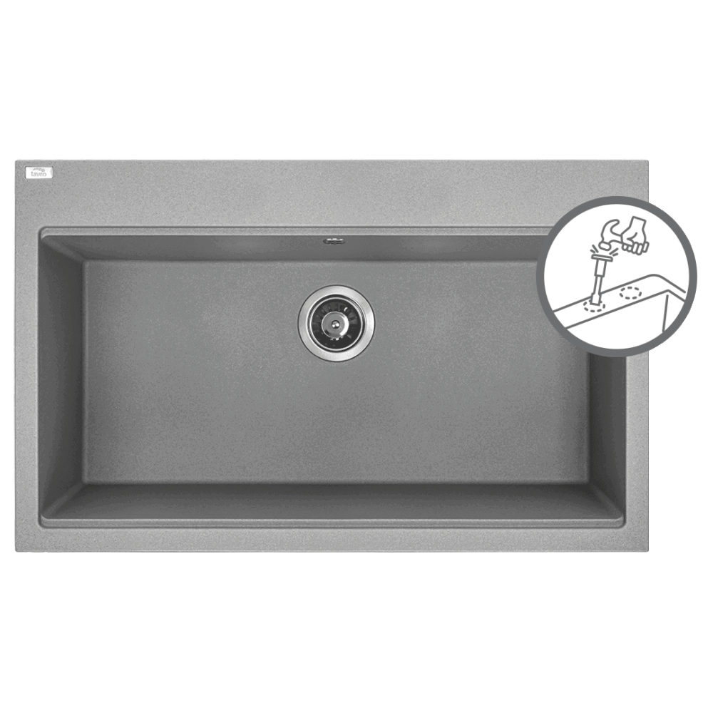 Tau Granitinė kriauklė - 1 dubuo 500 mm x 800 mm x 200 mm