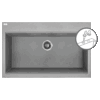 Tau - granitinė kriauklė - 1 dubuo 500 mm x 800 mm x 200 mm