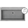 Tau - granitinė kriauklė - 1 dubuo 500 mm x 900 mm x 200 mm