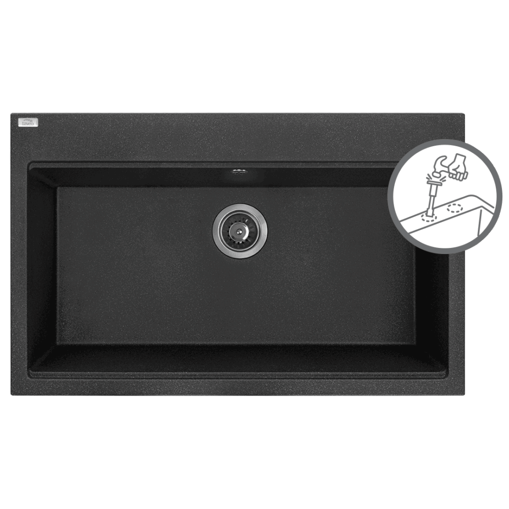 Tau Granitinė kriauklė - 1 dubuo 500 mm x 800 mm x 200 mm