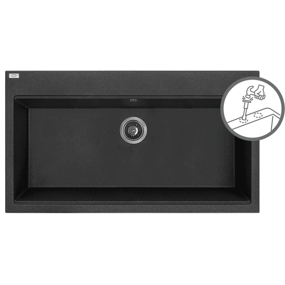 Tau Granitinė kriauklė - 1 dubuo 500 mm x 900 mm x 200 mm